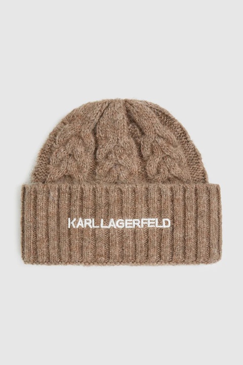 Karl Lagerfeld czapka kolor beżowy A4W33012 - zdjęcie produktu nr 1