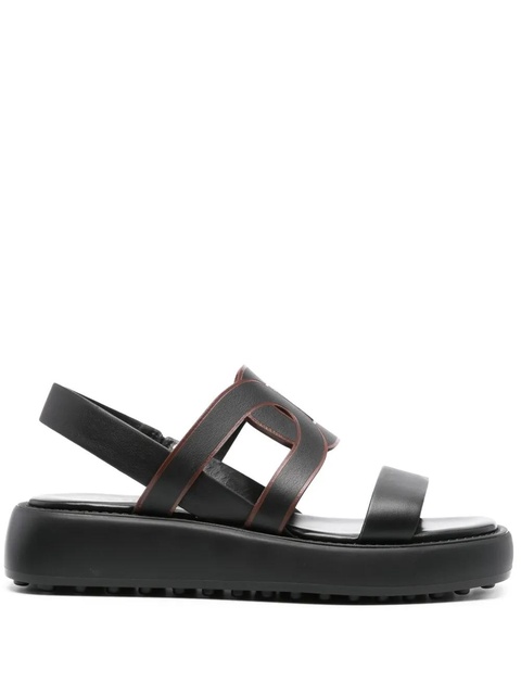 Tod's cut-out chain leather sandals - Black - zdjęcie produktu nr 1