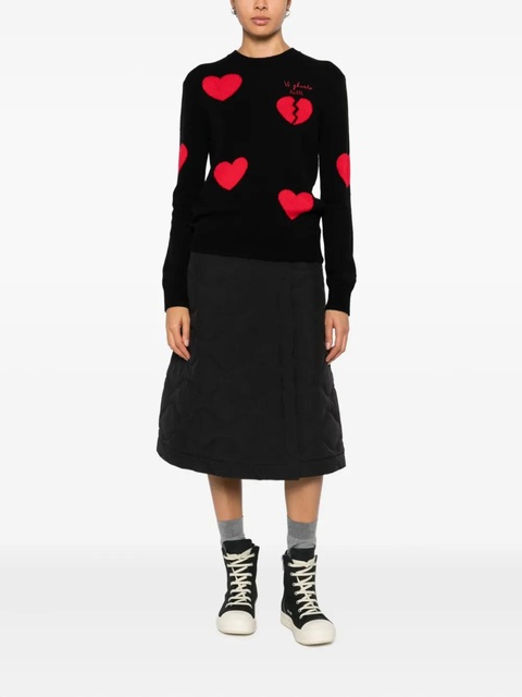 MC2 Saint Barth New Queen heart-motif embroidered sweater - Black - zdjęcie produktu nr 1