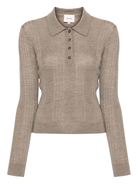 Reformation Hermia polo top - Brown - zdjęcie produktu nr 1