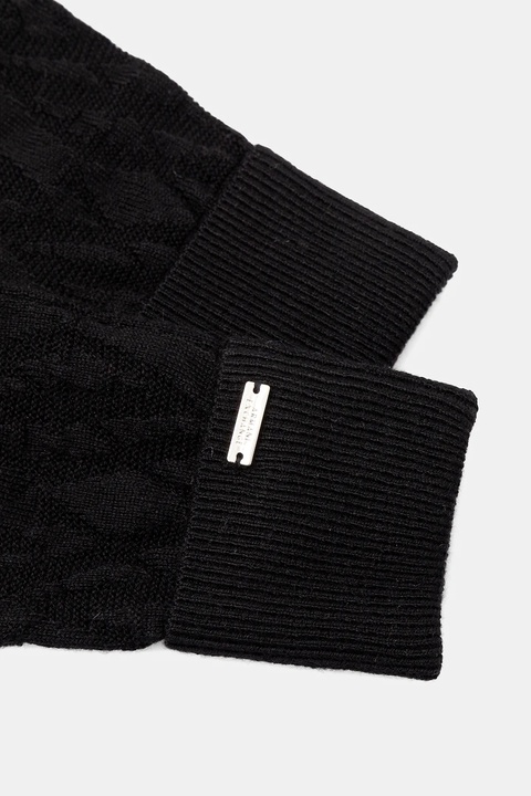 Armani Exchange rękawiczki wełniane damskie kolor czarny XW002141 AF11956 - zdjęcie produktu nr 2