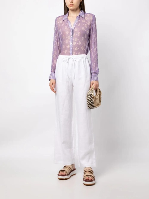 Reformation Olina linen track pants - White - zdjęcie produktu nr 1