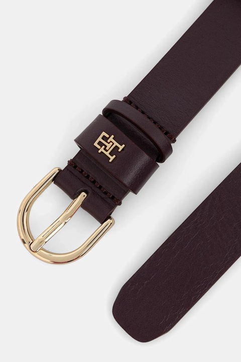 Tommy Hilfiger pasek skórzany damski kolor beżowy AW0AW16836 - zdjęcie produktu nr 1