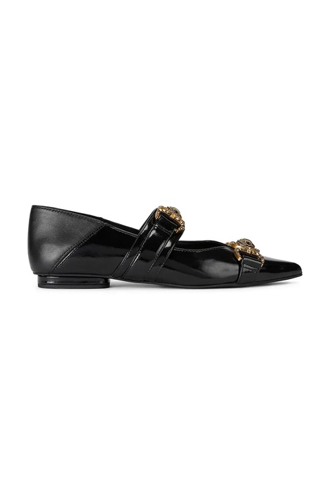Kurt Geiger London baleriny skórzane Mansion Point Slip On kolor czarny 4986600309 - zdjęcie produktu nr 1