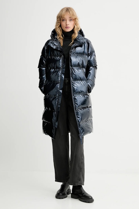 Rains kurtka 15130 Alta Longer Puffer Jacket kolor granatowy zimowa 15130 - zdjęcie produktu nr 2