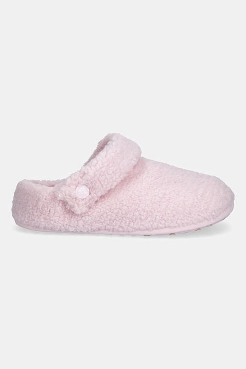 Crocs kapcie Classic Cozzy Slipper damskie kolor różowy 209386 - zdjęcie produktu nr 1