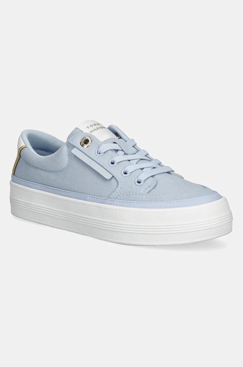 Tommy Hilfiger tenisówki ESSENTIAL VULC TEXTILE SNEAKER damskie kolor niebieski FW0FW08323 - zdjęcie produktu nr 1