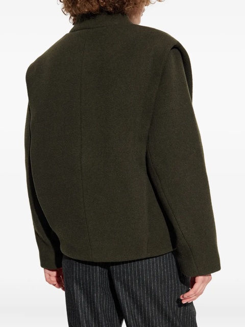 ISABEL MARANT padded-shoulder wool coat - Green - zdjęcie produktu nr 2