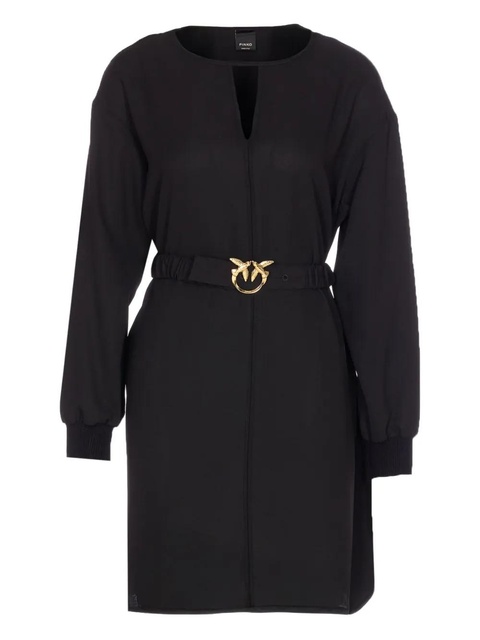 PINKO V-neck Bird-embellished dress - Black - zdjęcie produktu nr 1