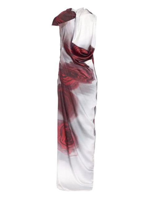 Jean Paul Gaultier draped blurry roses maxi dress - Red - zdjęcie produktu nr 1