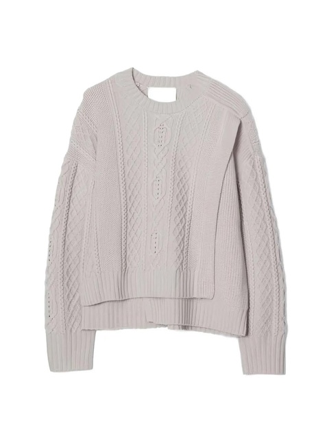 3.1 Phillip Lim cable-knit panelled sweater - Neutrals - zdjęcie produktu nr 2