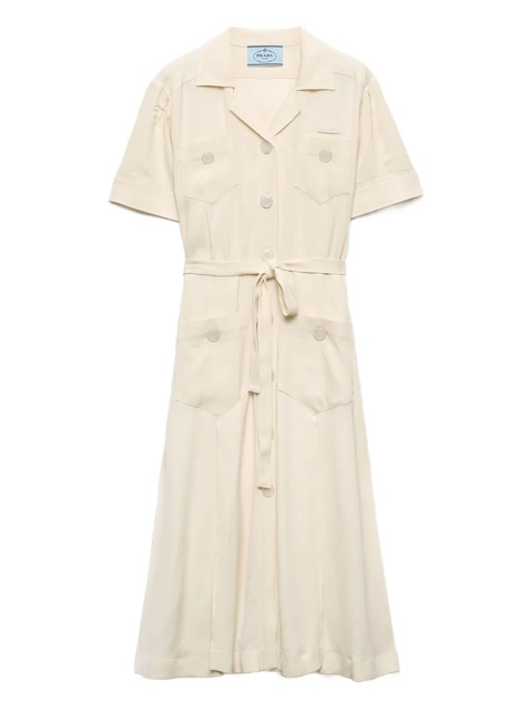 Prada lace shirt dress - Neutrals - zdjęcie produktu nr 1