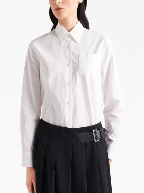 Prada jacquard poplin shirt - White - zdjęcie produktu nr 2
