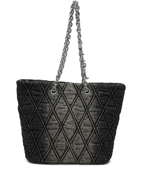 Diesel Charm-D quilted chain tote bag - Black - zdjęcie produktu nr 1
