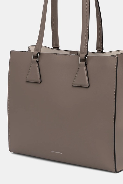 Karl Lagerfeld torebka skórzana kolor szary A1W30410 - zdjęcie produktu nr 1