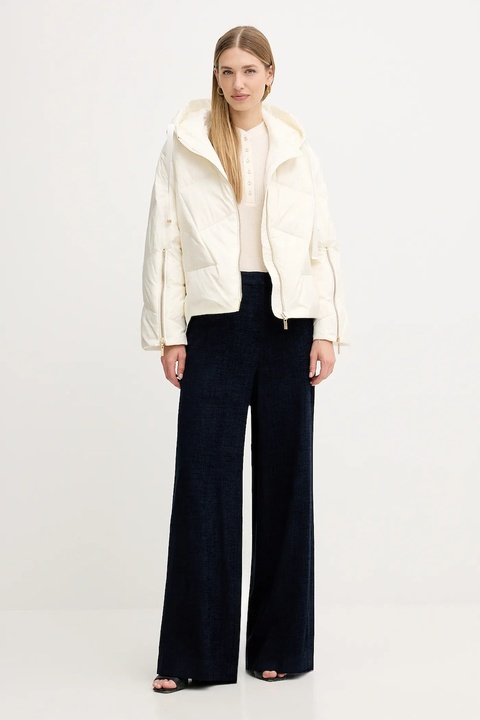 Twinset kurtka puchowa kolor beżowy zimowa oversize 252TT2060 - zdjęcie produktu nr 2