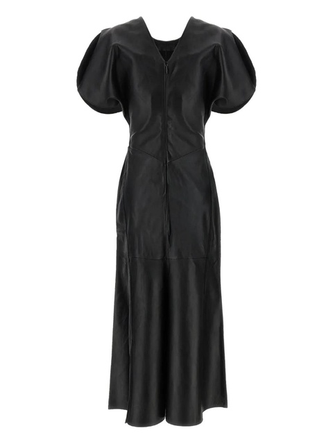 Victoria Beckham gathered waist midi dress - Black - zdjęcie produktu nr 1