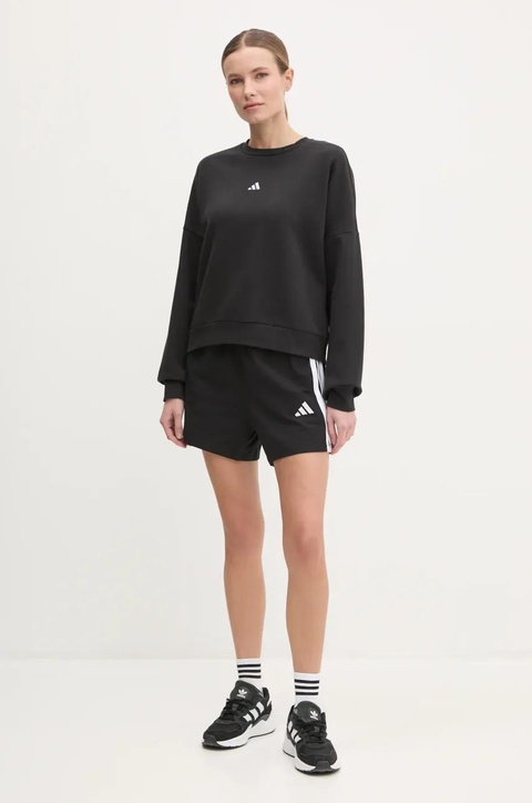 adidas szorty Essentials damskie kolor czarny wzorzyste high waist JD0908 - zdjęcie produktu nr 2