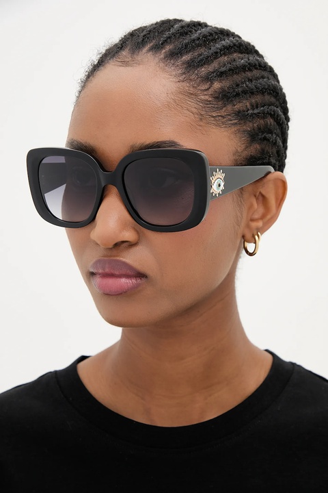 Kurt Geiger London okulary przeciwsłoneczne Evil Eye damskie kolor czarny 4738900679 - zdjęcie produktu nr 1