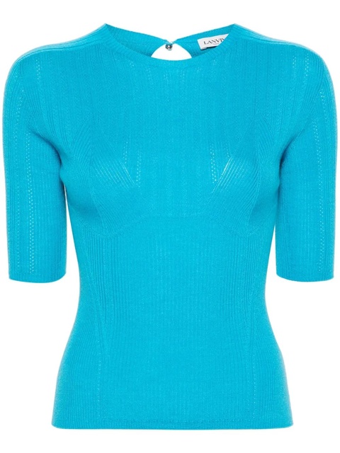 Lanvin panelled knitted top - Blue - zdjęcie produktu nr 1
