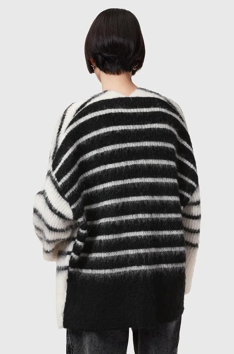 AllSaints kardigan wełniany RIGA damski kolor biały W005KC - zdjęcie produktu nr 2