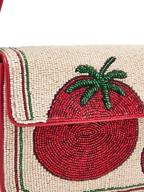 STAUD Tommy beaded-tomato shoulder bag - Neutrals - zdjęcie produktu nr 1