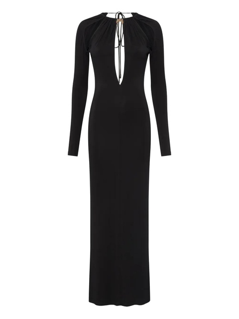 Marine Serre draped keyhole dress - Black - zdjęcie produktu nr 1