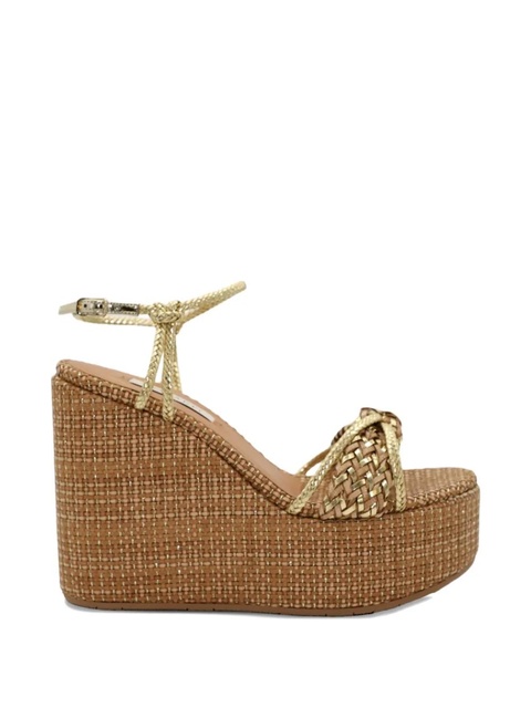 Casadei Zeppa woven wedge sandals - Gold - zdjęcie produktu nr 2