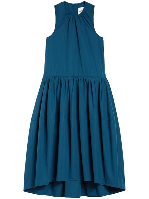 Jil Sander pleat-detail midi dress - Blue - zdjęcie produktu nr 1
