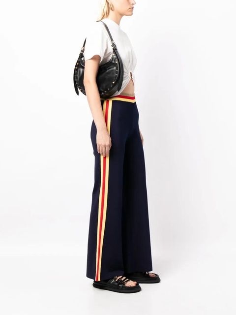 Rabanne stripe-detail flared track pants - Blue - zdjęcie produktu nr 2