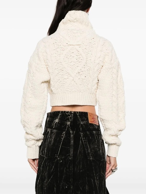 Jean Paul Gaultier conical-bra detail cropped sweater - White - zdjęcie produktu nr 2