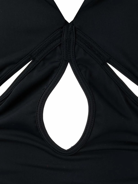Self-Portrait cut-out strapless swimsuit - Black - zdjęcie produktu nr 2