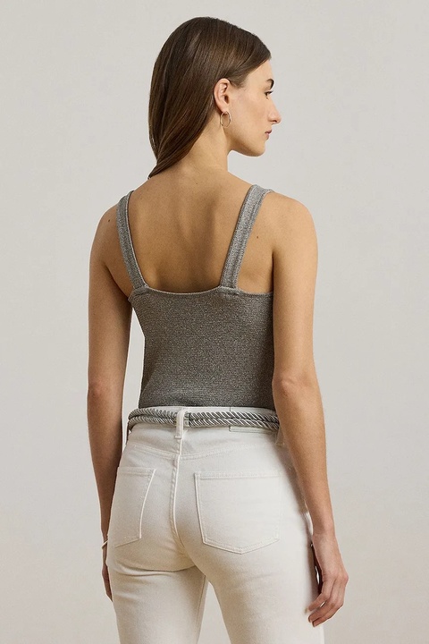 Lauren Ralph Lauren top damskie kolor srebrny 200P01519 - zdjęcie produktu nr 2