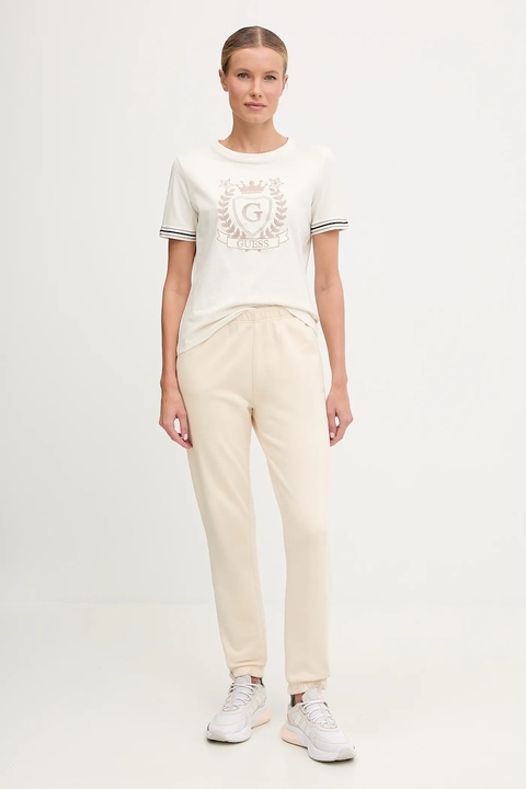 Guess t-shirt MURIEL damski kolor beżowy V5BI08 J1314 - zdjęcie produktu nr 2