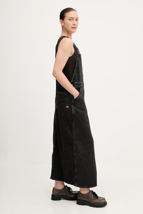 G-Star sukienka jeansowa kolor czarny maxi prosta D27734.E091 - zdjęcie produktu nr 2