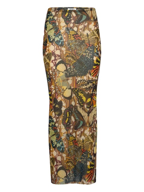 Jean Paul Gaultier printed maxi skirt - Neutrals - zdjęcie produktu nr 1