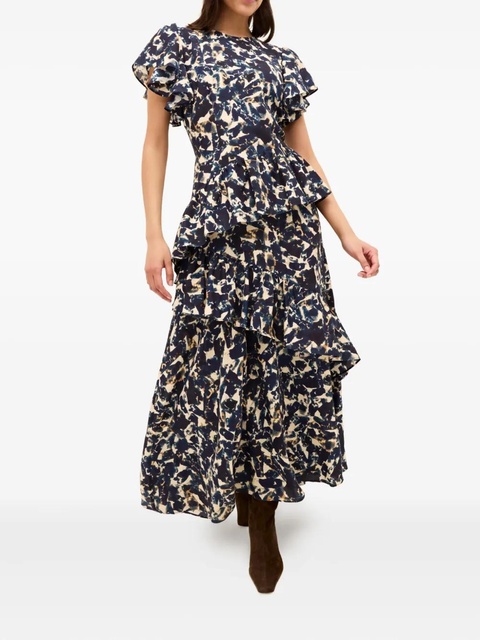 Marie Oliver Quinby ruffled maxi dress - Blue - zdjęcie produktu nr 1
