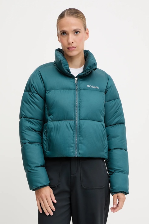 Columbia kurtka Puffect Colorblock kolor zielony zimowa 2088501 - zdjęcie produktu nr 1