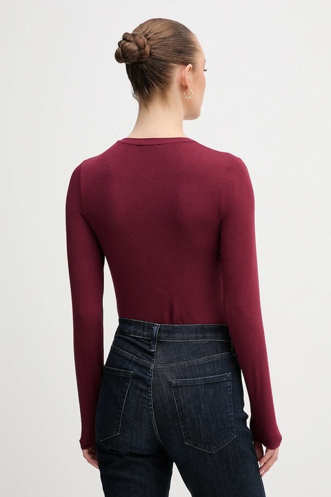 United Colors of Benetton body z domieszką kaszmiru kolor bordowy 3LRU3B004 - zdjęcie produktu nr 1