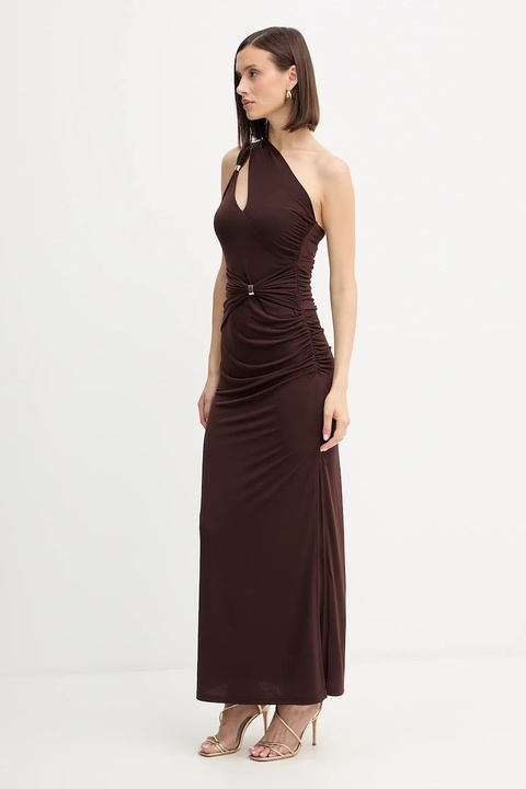 Herve Leger sukienka Aurora kolor brązowy maxi dopasowana RMJ8536054 - zdjęcie produktu nr 1