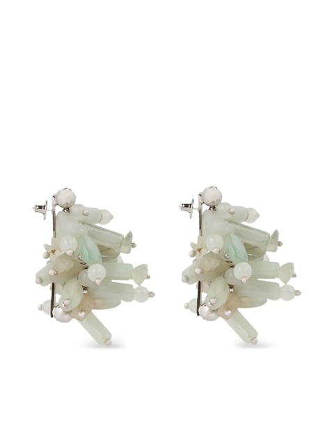 DRIES VAN NOTEN stone-cluster earrings - Silver - zdjęcie produktu nr 2