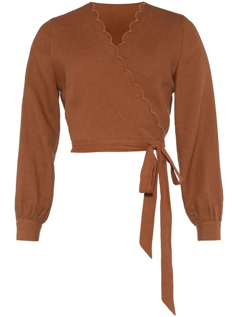ERES Joli linen crop top - Brown - zdjęcie produktu nr 1