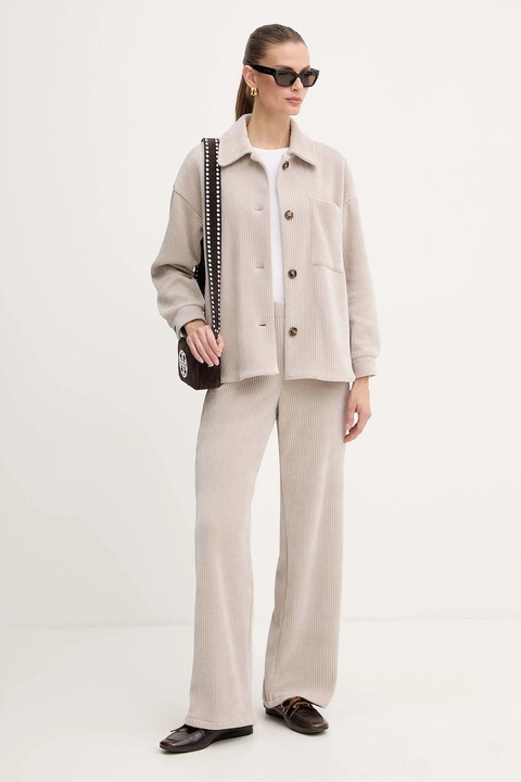 Marella kurtka sztruksowa Emme by Marella kolor beżowy przejściowa oversize 2525916032200 - zdjęcie produktu nr 2