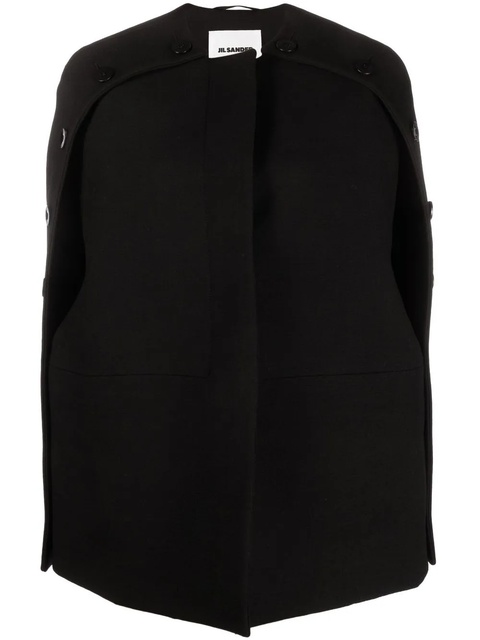 Jil Sander buttoned slit-sleeves coat - Black - zdjęcie produktu nr 1