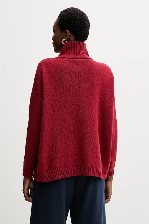 Weekend Max Mara sweter wełniany BORGIA damski kolor bordowy z golfem 2525366112600 - zdjęcie produktu nr 2