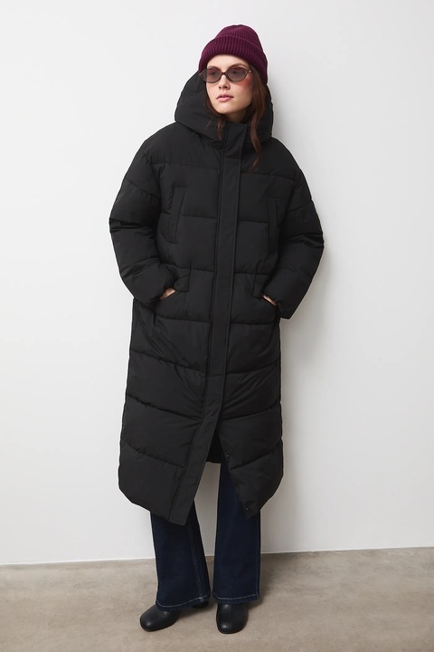 Medicine płaszcz damski kolor czarny - zdjęcie produktu nr 2