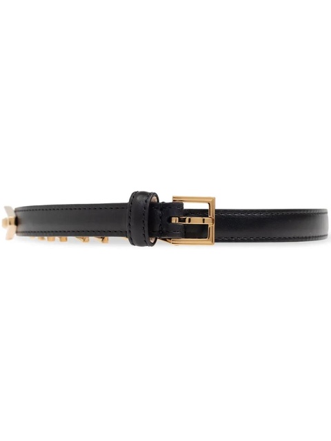 Versace V2025 chain leather belt - Black - zdjęcie produktu nr 1