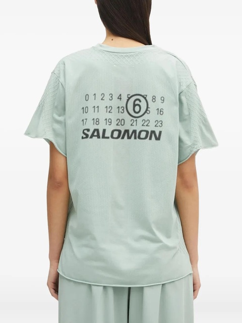 MM6 Maison Margiela x Salomon print textured seamless T-shirt - Green - zdjęcie produktu nr 2