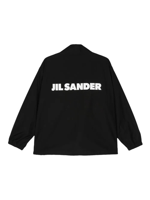Jil Sander logo-print cotton shirt jacket - Black - zdjęcie produktu nr 2