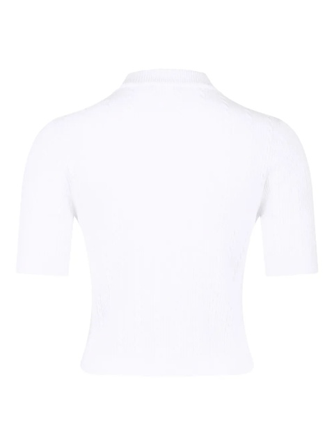 Balmain ribbed buttoned top - White - zdjęcie produktu nr 2